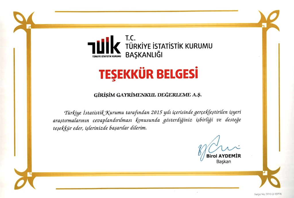 belge teşekkür